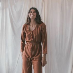 OZMA of California Medium M Jumpsuit in Silk Noil